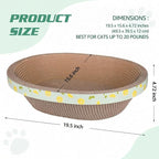 Oval Large Cat Scratcher Cardboard Bed Lounger Couch, Cat Scratching Board - Image 5