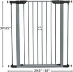 MidWest Homes for Pets 39-Inch High Walk-thru Pressure Mounted Gray Steel Dog - Image 9