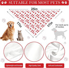Heart Dog Bandana, 2 Pack Adjustable Holiday Party Birthday Pets Heart Bandana - Image 3