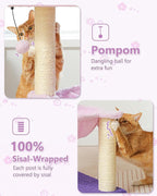 Flower Cat Scratching Post, Replaceable Toy Ball - Image 6