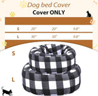Round Dog Bed Cover Washable Elastic Edged Pet Bed Protector - Image 4
