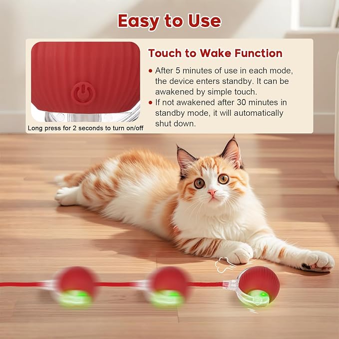 Interactive Dog & Cat Electric Active Toys, Smart Rolling Ball - Image 4