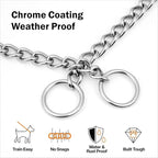 TagME Chain Choke Collar for Dogs, Adjustable Weather Proof Necklace for Medium - Image 2