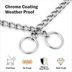 TagME Chain Choke Collar for Dogs, Adjustable Weather Proof Necklace for Extra - Image 2