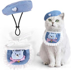 HOWWFALY Adorable Cat Princess Costume Blue Cat Beret by HOWWFALY