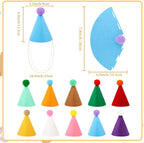 10 Pcs Mini Birthday Party Hats Multicolor Lovely Cone Hats - Image 2