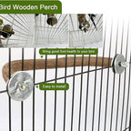 Allazone Bird Natural Wood Stand Perch Swing U Shape Natural Parrot Perch Bird - Image 3