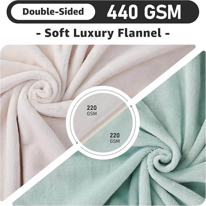LOOBANI Waterproof Blanket for Bed: Reversible Soft Flannel Twin Bed Blanket - Image 6