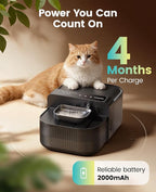 oneisall Wireless Filterless Cat Water Fountain, Separate Clean and Dirty Water - Image 8