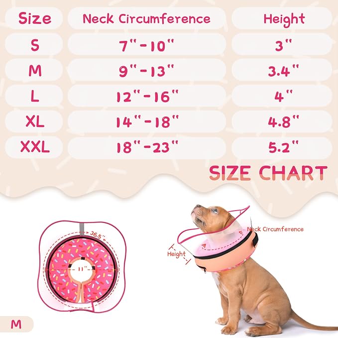 Supet Raised Inflatable Dog Cone Collar to Stop Licking, Soft Dog Cone - Image 6