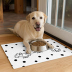 Puppy Pattern Pet Feeding Mat 24x16 Inch Polka Dot Pet Feeding Area Mat Pet - Image 4