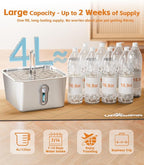 4L Large Capacity Cat Water Fountain Stainless Steel - Image 6