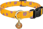 Cotton Handmade Dog Collar Cute and Distinctive Patterns Yellow Rose by Fyeqyaou