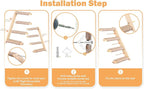 Cat Climbing Stair Shelf, Wall Mounted Ladder 2PCS 4 Steps Reversible Left & - Image 6