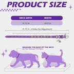 EXPAWLORER Leather Cat Collar for Girl Boy- Adjustable Pet Collar - Image 2