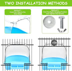 Supkiir 4Pcs Clear Bird Bath for Cage, Parakeet Bath Cage Accessories - Image 3