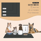AVERYDAY 100% Waterproof Thicker Silicone Dog Food Mat, 0.63'' Raised Edge Bowl - Image 6