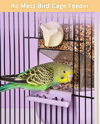 BNOSDM No Mess Bird Cage Feeders Automatic Bird Feeder Parrot Cage Accessories - Image 2