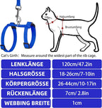 PUPTECK Adjustable Cat Harness and Leash Set Escape Proof Kitten Strap Collar - Image 2