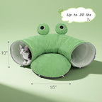 Cat Tunnel Bed for Indoor Cats, Peekaboo Cat Cave Bed, Soft Cat Donut Tunnel - Image 6