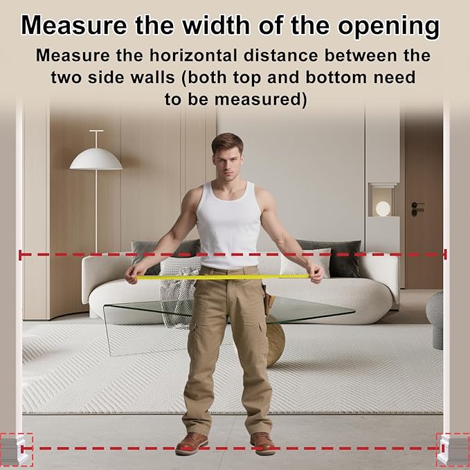 WAOWAO Baby Gate 43.3-52.75" Extra Wide Pressure Mounted Walk Through Swing - Image 3