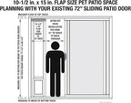 Ideal Pet Products Aluminum Pet Patio Door, Adjustable Height 77-5/8" to 80-3/8" - Image 2