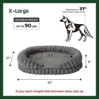 BALANCE Calming Dog Bed for Extra Large Dogs, 42 Inches Oval Washable XL Pet Bed - Image 5