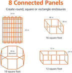 Amazon Basics Foldable Octagonal Metal Exercise Dog Playpen, Indoor/Outdoor - Image 3