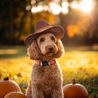 Fall Dog Collar Cute Orange Plaid Puppy Collar - Image 2