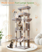 Taoqimiao 71 Inches Cat Tree for Large Cats 20lbs+, 3 Giant Perches, Widened - Image 8
