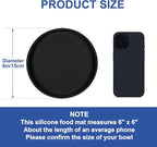 Arespark Pet Silicone Food Mat, Round Eating Tray - Image 5
