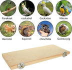 4 Pack Bird Perch Stand 12.4×5.3 Inch Parrot Wood Platform Rectangle Wood Perch - Image 7