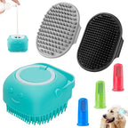Comotech 6PCS Dog Bath Brush & Dog Toothbrush | Adjustable Handle Shampoo Brush by Comotech