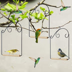 winemana Set of 3 Hummingbird Swings, Rust Resistant Metal Frame, Wooden Dowel - Image 4