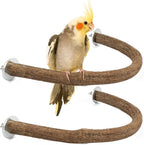 Rypet 2PCS Natural Wood Bird Perches by RYPET