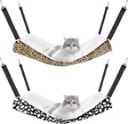 Jetec 2 Pack Cat Hammock for Cage, Catio Accessories Reversible Soft Cats Bed by Jetec