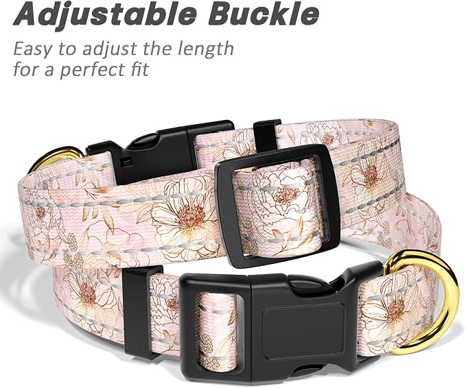 Reflective Dog Collar for Extra Small Dogs, Cute Flower Theme Adjustable - Image 6