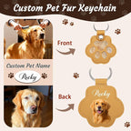 Personalized Dog Hair Keychain - Image 2
