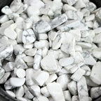 1lb Howlite Aquarium Gravel Rocks Natural Tumbled Healing Crystal Chips Bulk by YATOJUZI