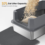 FURTIME Stainless Steel Litter Box - Image 4