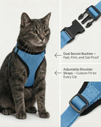 Luxelle 2 Pack Escape-Proof Cat Harness and Leash Set - Image 2