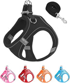 M Black Soft Mesh Dog Harness and Leash Set, No Escape Puppy Harnesses by Unknown