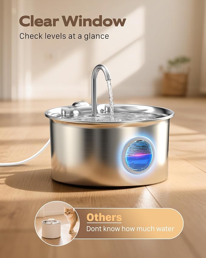 Cat Water Fountain Stainless Steel: Cat Fountain - Image 5
