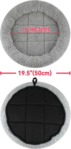 Enjoying Plush Cat Bed Mat Diameter 19.5" Round Pad - Image 2