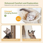 Globlazer Cat Tower for Multiple Indoor Cats, 52 inch Heavy Duty Cat Tree - Image 4