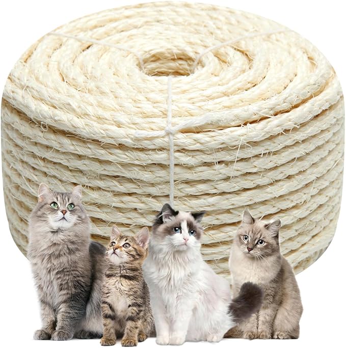 White Sisal Rope 1/4 Inch by 32-Feet by Juomid