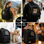 Cat Carrier Backpack, Steel Wire Frame More Stable, 600D Wear-Resistant Oxford - Image 7
