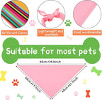 Kacctyen 100 Pieces Dog Bandanas Bulk Plain Blank Heat Transfer Triangle Dog - Image 3