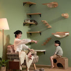 FUKUMARU Cat Wall Shelves, 17 x 10 Inch Cat Walls Furniture - Image 9
