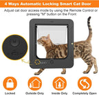 Smart Cat Door with 3 Collar Sensor, RFID Cat Door Collar Activated with Remote - Image 2